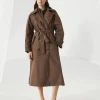 Brunello Cucinelli Trenchcoat aus wasserabweisendem Taft aus Techno-Baumwolle mit Shiny Details | Damen Mäntel & Jacken