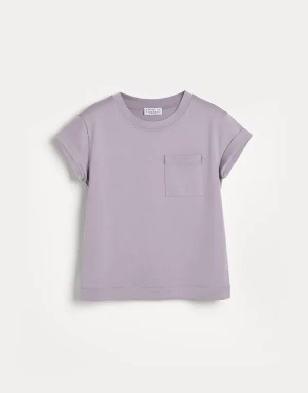 Brunello Cucinelli T-Shirt aus Baumwolljersey mit Monili | Kinder T-shirts & Hemden