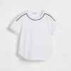 Brunello Cucinelli T-Shirt aus Baumwolljersey mit Einfassung und Monili | Kinder T-shirts & Hemden