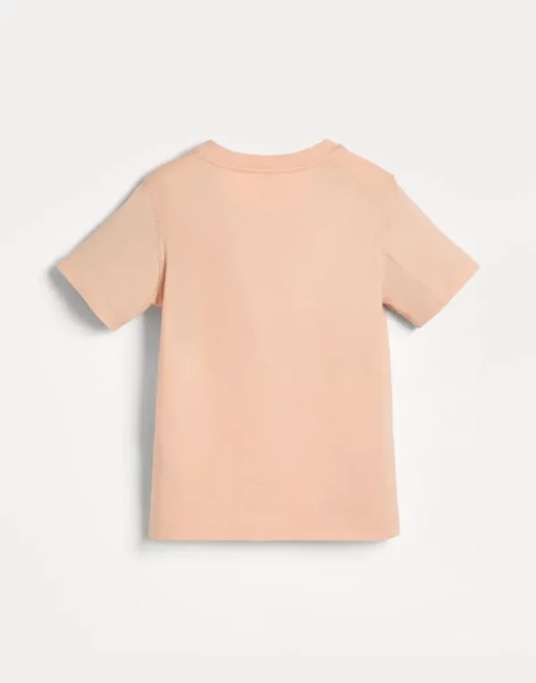 Brunello Cucinelli T-Shirt aus Baumwolljersey mit Print | Kinder T-shirts & Hemden