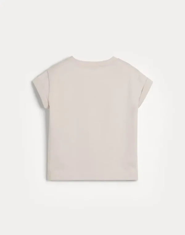 Brunello Cucinelli T-Shirt aus Baumwolljersey mit Monili | Kinder T-shirts & Hemden