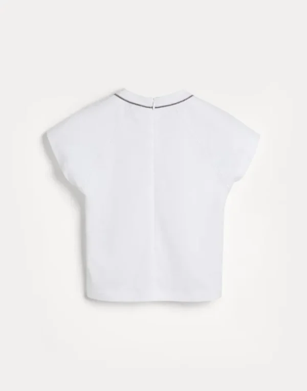 Brunello Cucinelli T-Shirt aus Baumwolljersey mit Monili | Kinder T-shirts & Hemden