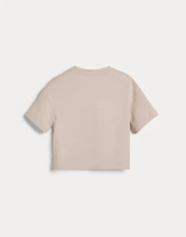 Brunello Cucinelli T-Shirt aus Baumwolljersey mit Monili | Kinder T-shirts & Hemden