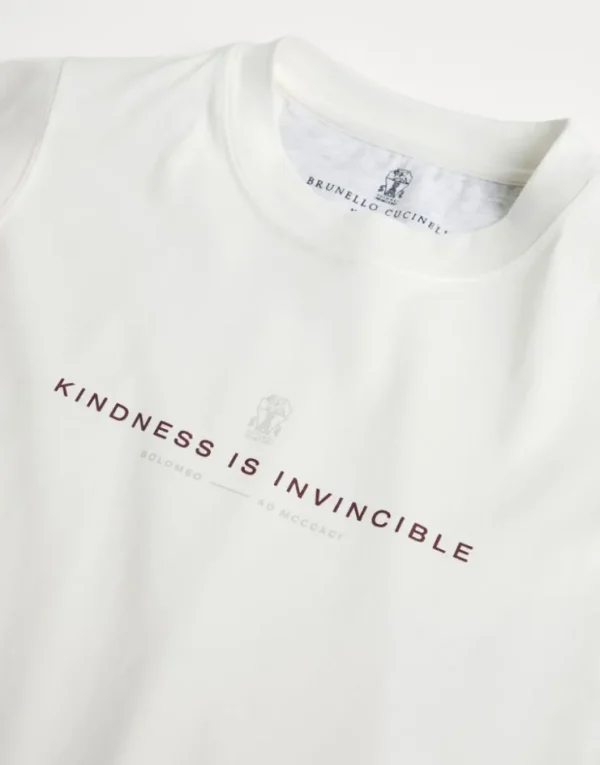 Brunello Cucinelli T-Shirt aus Baumwolljersey mit Print | Kinder T-shirts & Hemden