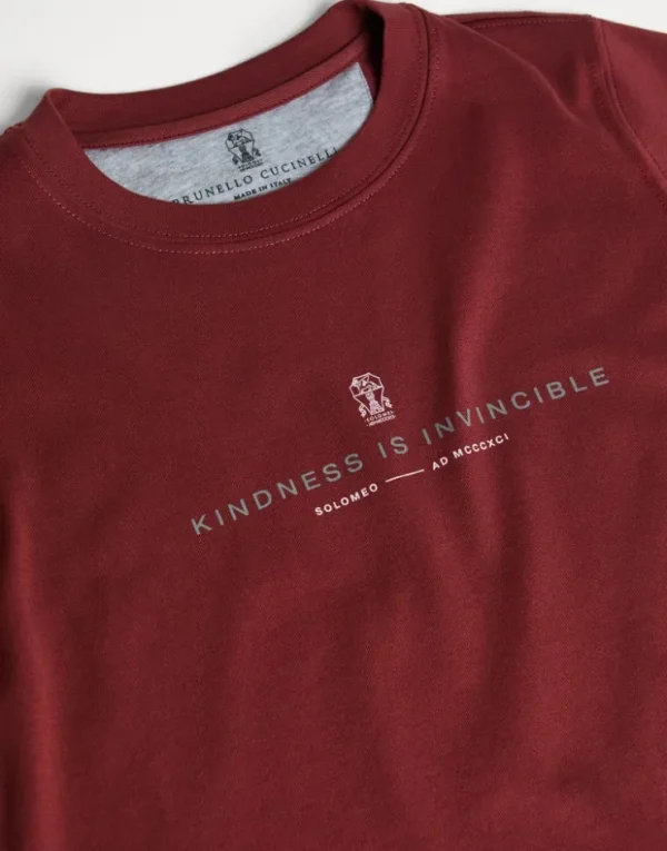 Brunello Cucinelli T-Shirt aus Baumwolljersey mit Print | Kinder T-shirts & Hemden