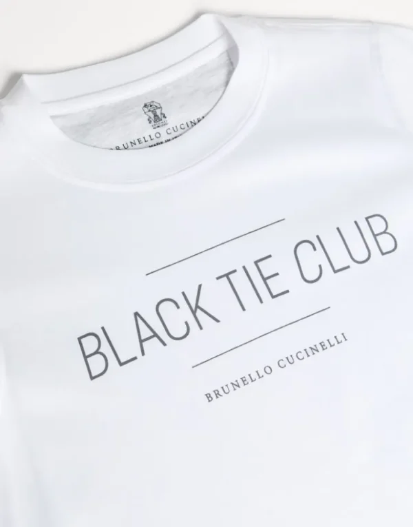 Brunello Cucinelli T-Shirt aus Baumwolljersey mit Print | Kinder T-shirts & Hemden