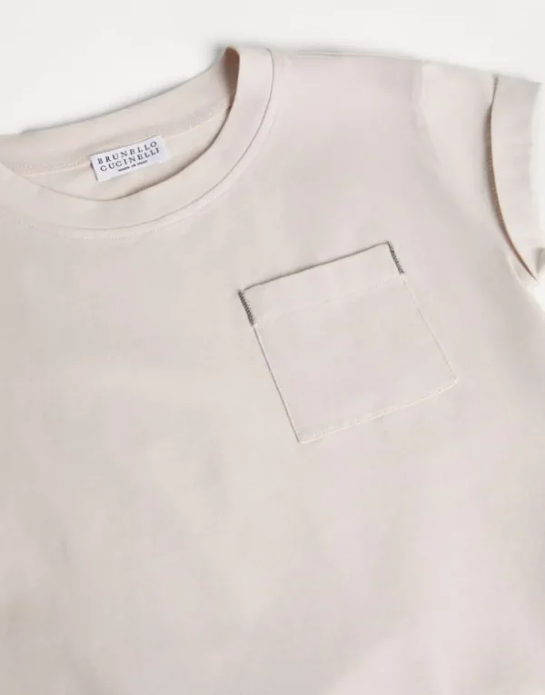 Brunello Cucinelli T-Shirt aus Baumwolljersey mit Monili | Kinder T-shirts & Hemden