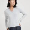 Brunello Cucinelli T-Shirt aus geripptem Stretch-Baumwolljersey mit Monili | Damen T-shirts & Tops