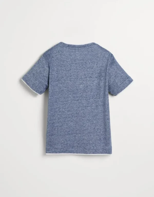 Brunello Cucinelli T-Shirt aus Jersey in Leinen und Baumwolle | Kinder T-shirts & Hemden