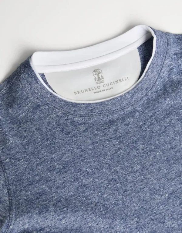 Brunello Cucinelli T-Shirt aus Jersey in Leinen und Baumwolle | Kinder T-shirts & Hemden