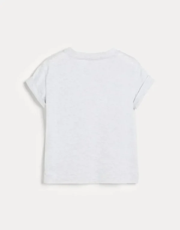 Brunello Cucinelli T-Shirt aus leichtem Baumwolljersey mit Monili | Kinder T-shirts & Hemden