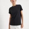 Brunello Cucinelli T-Shirt aus Stretch-Baumwolljersey mit Precious Faux Layering | Damen T-shirts & Tops