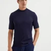 Brunello Cucinelli T-Shirt mit Kraterkragen aus Baumwolljersey | Herren T-shirts & Poloshirts