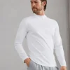 Brunello Cucinelli T-Shirt mit Kraterkragen aus Baumwolljersey mit langen Ärmeln | Herren T-shirts & Poloshirts