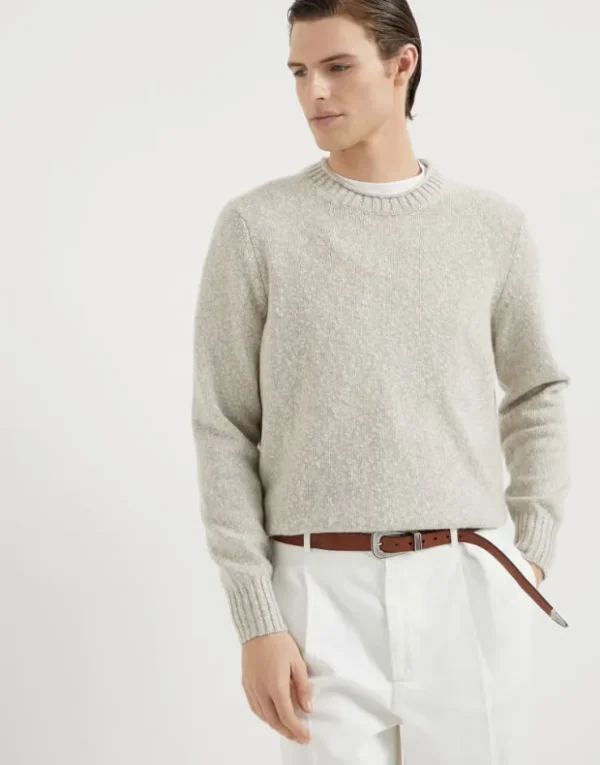 Brunello Cucinelli Tweedpullover aus Soft-Schurwolle und Kaschmir | Herren Strickwaren