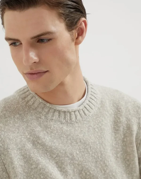 Brunello Cucinelli Tweedpullover aus Soft-Schurwolle und Kaschmir | Herren Strickwaren