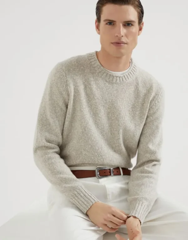 Brunello Cucinelli Tweedpullover aus Soft-Schurwolle und Kaschmir | Herren Strickwaren