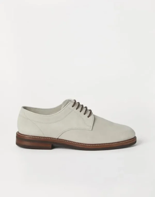 Brunello Cucinelli Ungefütterte Derby-Schnürschuhe aus Veloursleder | Herren Schnürschuhe