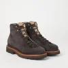 Brunello Cucinelli Urban Outdoor-Boots aus Veloursleder mit Besatz aus Cordsamt | Herren Boots