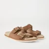 Brunello Cucinelli Urban-Pantoletten aus gewaschenem Veloursleder | Herren Pantoletten & Flipflops