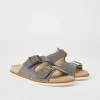 Brunello Cucinelli Urban-Pantoletten aus gewaschenem Veloursleder | Herren Pantoletten & Flipflops