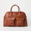 Brunello Cucinelli Weekender aus genarbtem Kalbsleder | Herren Taschen