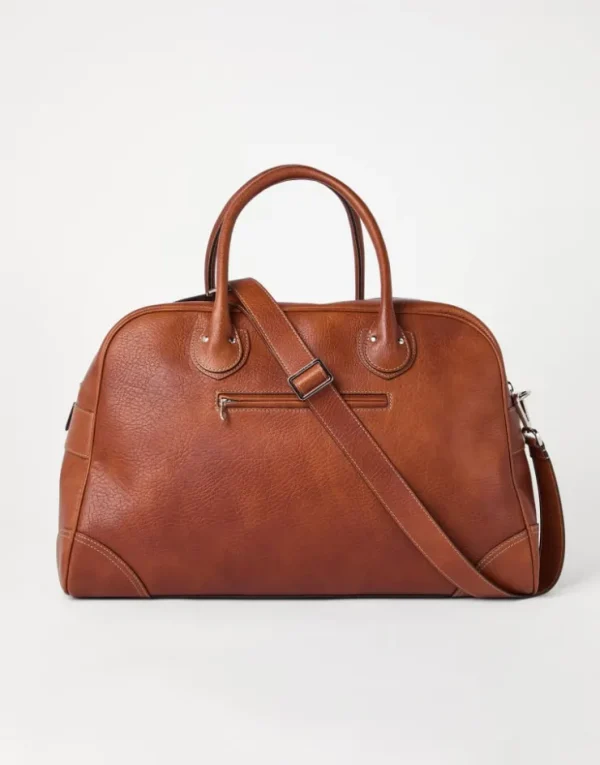 Brunello Cucinelli Weekender aus genarbtem Kalbsleder | Herren Taschen