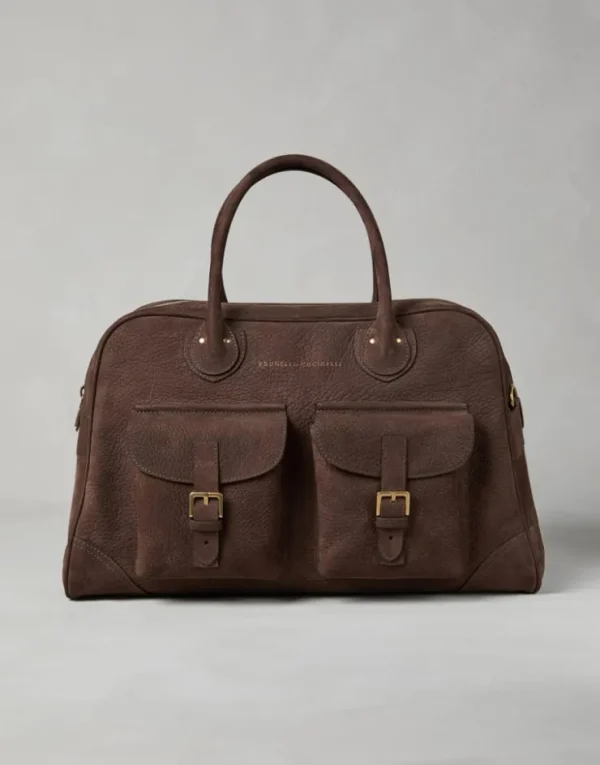 Brunello Cucinelli Weekender aus Nubukleder | Herren Taschen