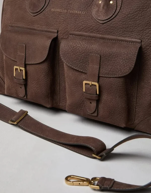 Brunello Cucinelli Weekender aus Nubukleder | Herren Taschen