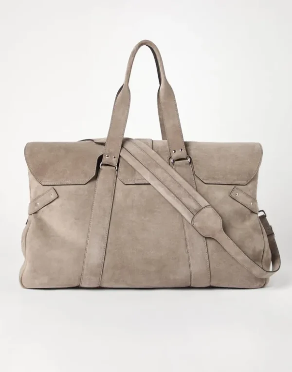 Brunello Cucinelli Weekender Country-Tasche aus Veloursleder | Herren Taschen