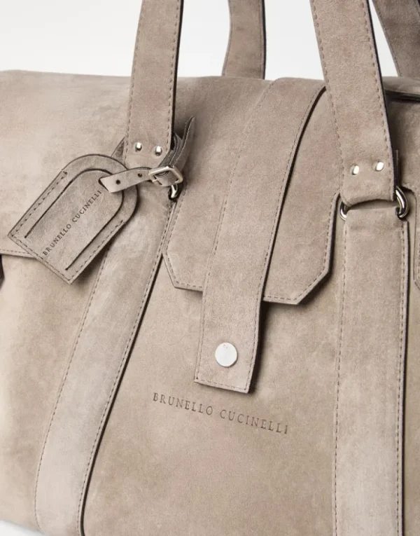 Brunello Cucinelli Weekender Country-Tasche aus Veloursleder | Herren Taschen