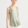 Brunello Cucinelli Wende-Top aus Seidensatin mit Stretch | Damen T-shirts & Tops