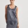 Brunello Cucinelli Wende-Top aus Seidensatin mit Stretch | Damen T-shirts & Tops