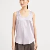 Brunello Cucinelli Wende-Top aus Seidensatin mit Stretch | Damen T-shirts & Tops